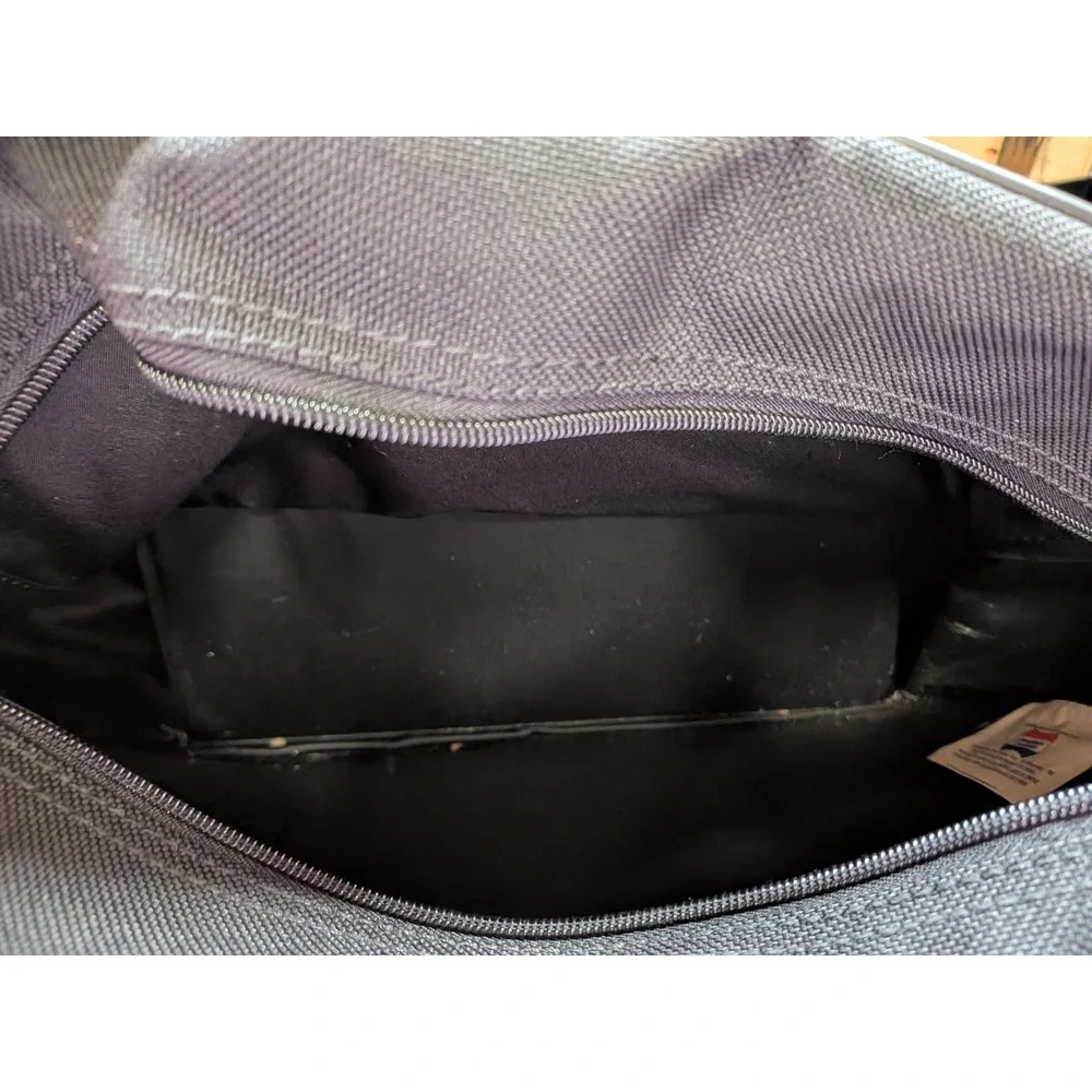 American‎ Tourister Black Canvas Messenger Bag Adjustable Strap Travel Crossbody